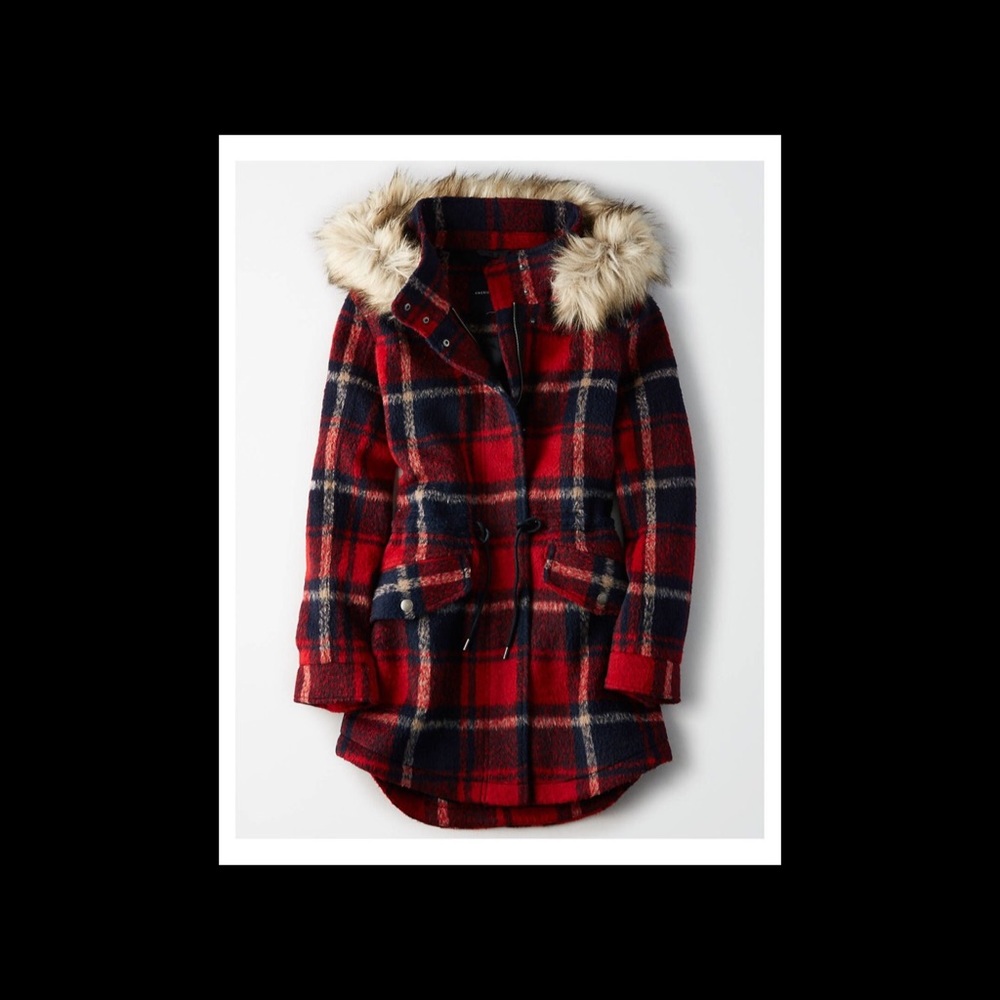 AE Plaid Wool Women’s Coat